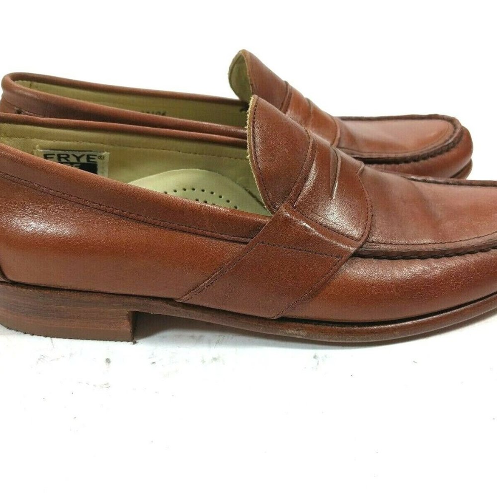 Frye Light Brown Leather Penny Loafers 10 N